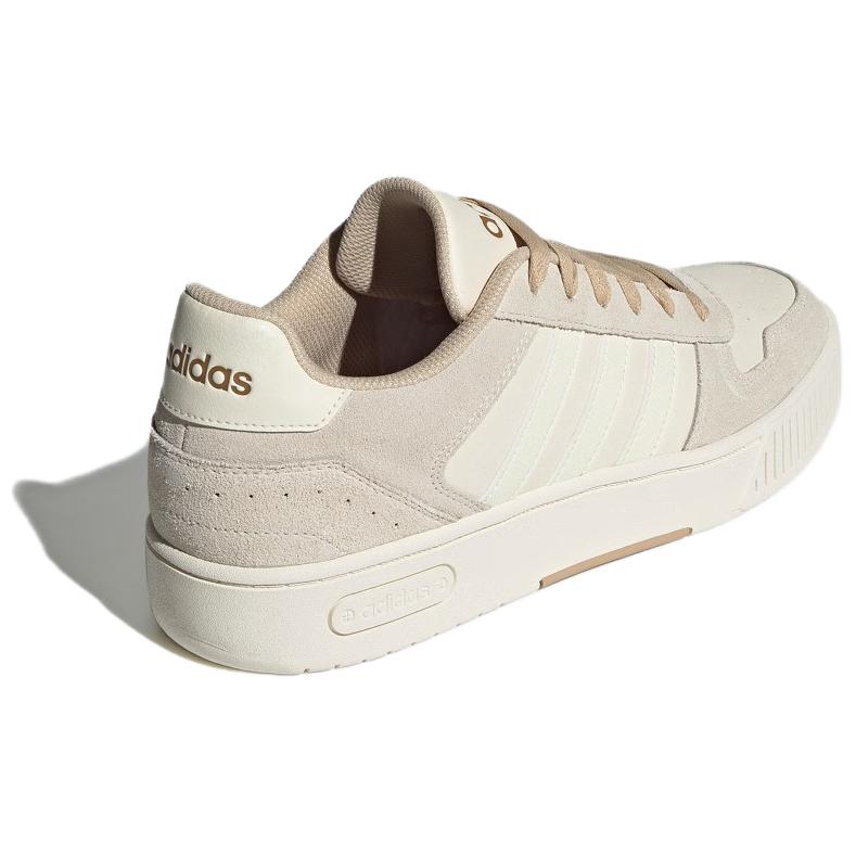 Adidas Neo D-Pad Classic Non-Slip Wear-Resistant Breathable Low-Top Skate Shoes Unisex Skate Shoes White Brown JI2551