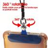 Hanging Cord Metal Phone Patch 360° Rotatable Phone Card Clip Phone Lanyard Gasket  Replacement