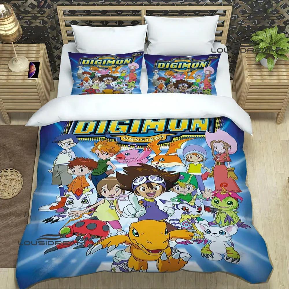 3D Digimon cartoon printed Bedding Sets exquisite supplies set duvet cover bed comforter set bedding set luxury birthday gift