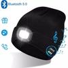 Унисекс Bluetooth налобный фонарь шапка для наушников шапочка со светодиодной музыкальной крышкой встроенные динамики и микрофонные наушники для бега, пешего туризма, спорта