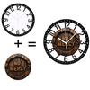 25cm Circular Iron Wall Clock with a Lightweight Yet Sturdy Construction