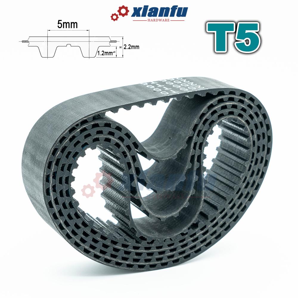 T5 Type Timing Belt Closed Loop Rubber Trapezoidal tooth Perimeter 415 420 425 430 435 440 445 450 455mm CNC Drive Width 6~40mm