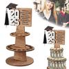 Выпускной деревянный держатель денег башня двухслойная стойка для хранения денег класс 2025 выпускников денежный подарок выпускной вечер украшение рабочего стола