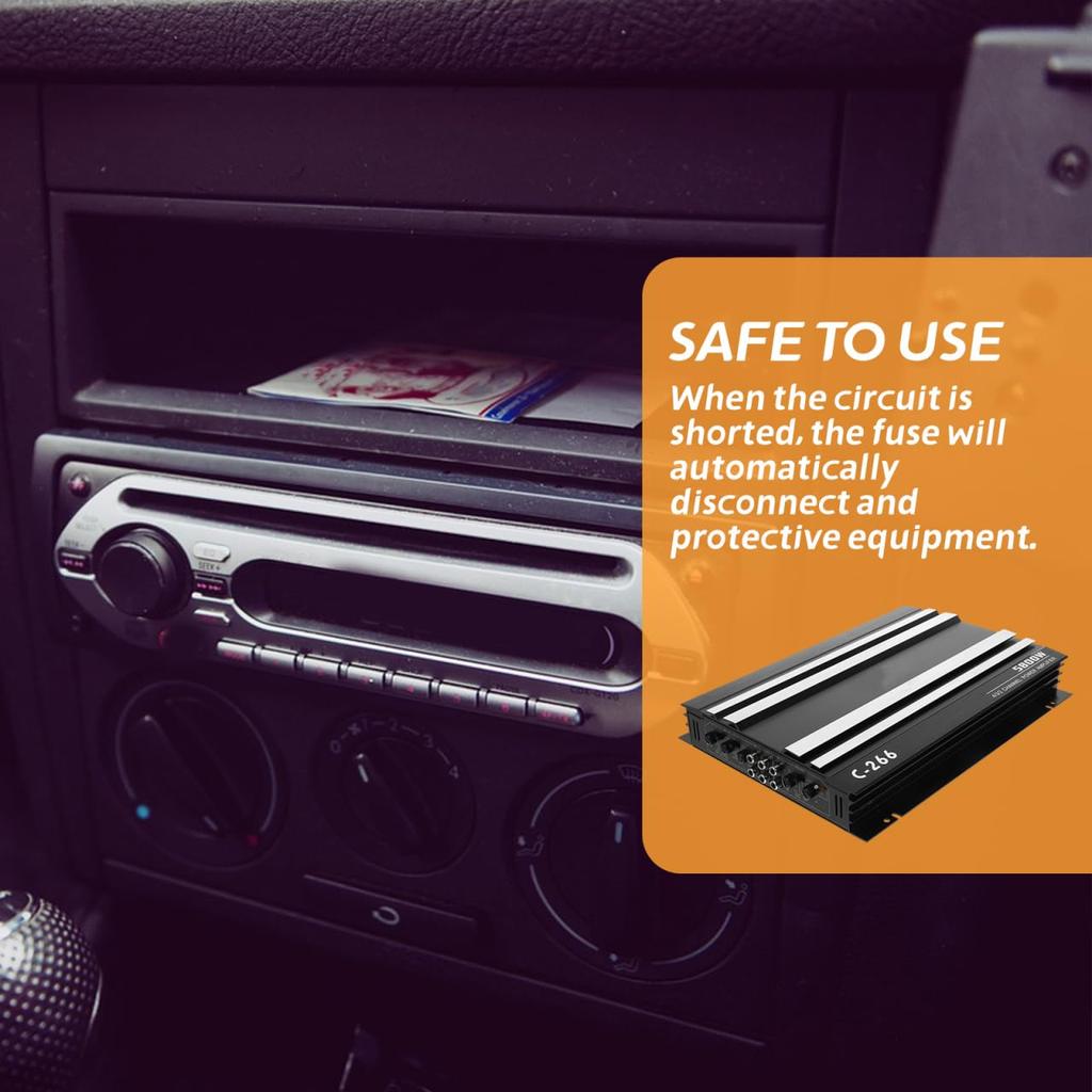 VORCOOL C-266 Стерео 5800 Вт 4 Ом 4-канальный Алюминиевый Автомобильный Аудио Усилитель