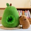Adorable Capybara In Avocado Plushie Soft Fuzzy Plush Pig Hide In Adorable Plush Capibara Toy Throw Pillow Birthday Gift