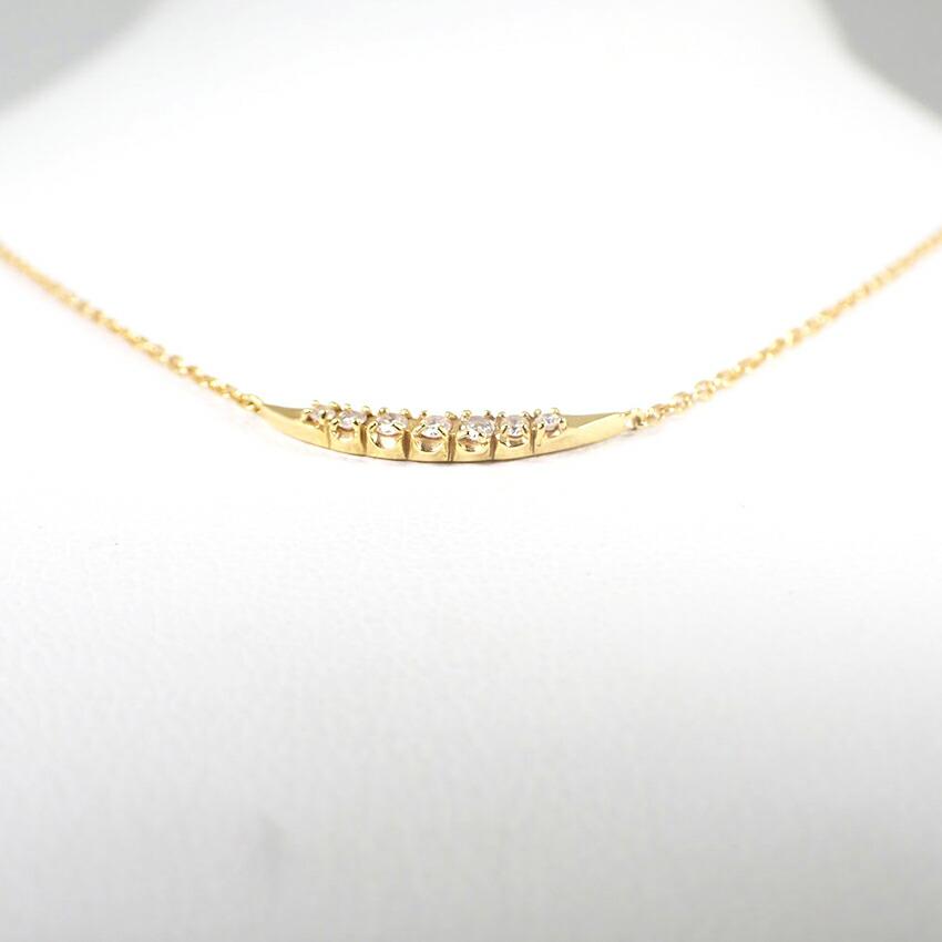 [Использовано] бриллиантовое колье agete K18YG /g424-34