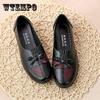 Simple Leather Shoes Spring and Autumn Single Shoes Comfortable Non-slip Soft Bottom Soft Leather Casual Shoes Work Shoes