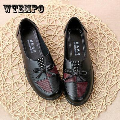 Простая кожаная обувь. Весенне-осенние туфли. Удобная нескользящая повседневная обувь из мягкой кожи с мягкой подошвой. Рабочая обувь.