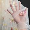 50*135см Изысканный Фэнтезийный Цветочный Тюль Вуаль Ткань Фон Украшение Свадебное Платье Детская Одежда 3D Цветочная Сетка Ткань