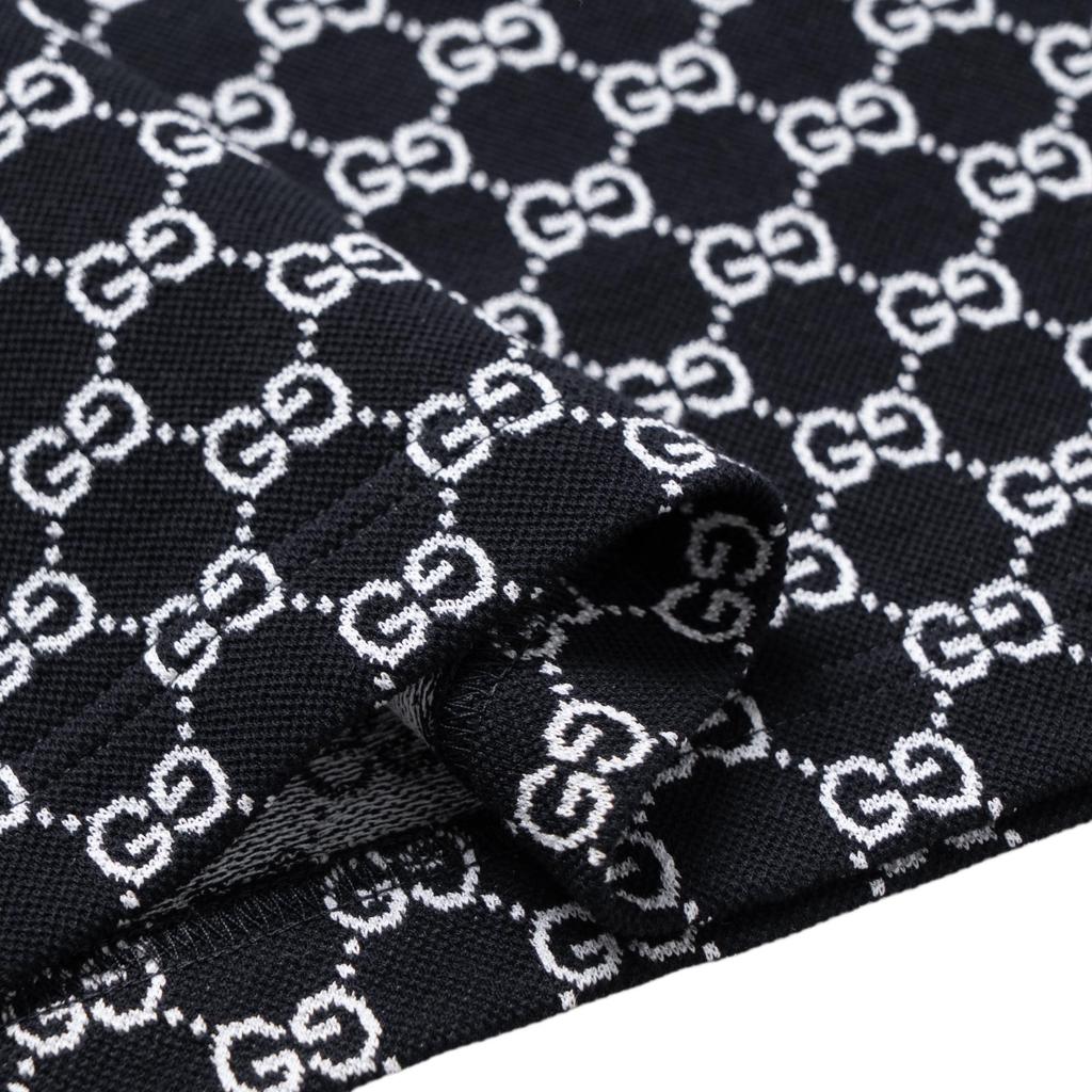 Gucci FW24 Мужская рубашка-поло Синий Белый 788024-XJG5N-4137