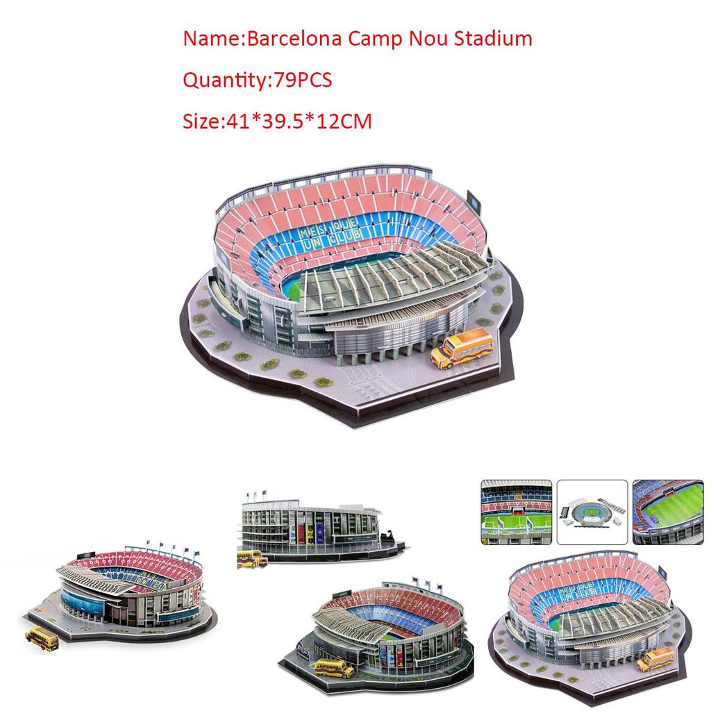 Изысканный 3D-пазл стадиона «Камп Ноу» в Барселоне, модель-головоломка футбольного клуба