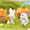 Mini Rabbit Easter Decor Hare Animal Figurine Resin Craft Bunny Garden Ornaments