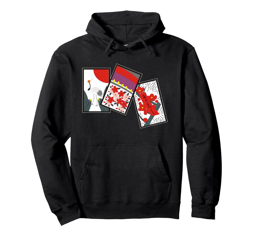 Traditional Japanese Crafts Hanafuda Cards and Hoodies Men's Women's
