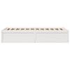 Solid Wood Bed Frame without Mattress White 75 x 190 cm Pine Wood