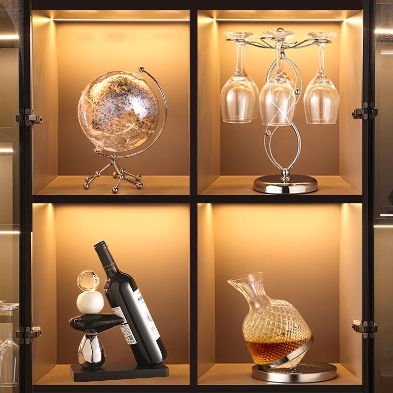Elegant Stone Entryway Sideboard & Wine Rack Cabinet