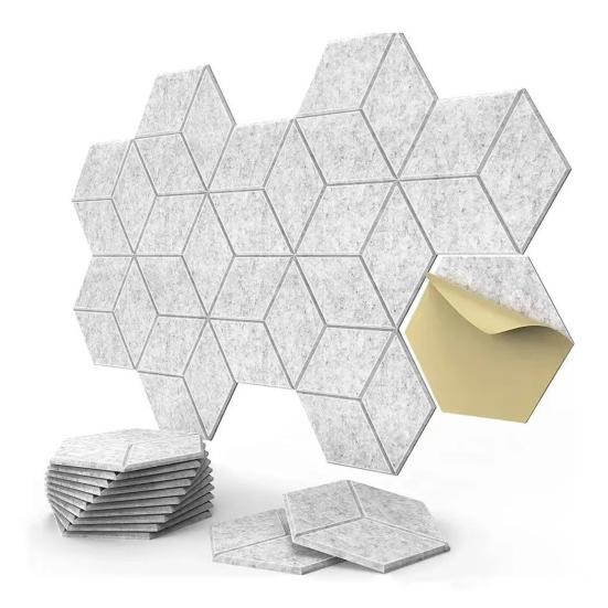 12 шт. звукоизоляционных стеновых панелей, самоклеящихся звукопоглощающих панелей из толстой акустической пены высокой плотности, стеновых панелей для домашней студии с шумоподавлением