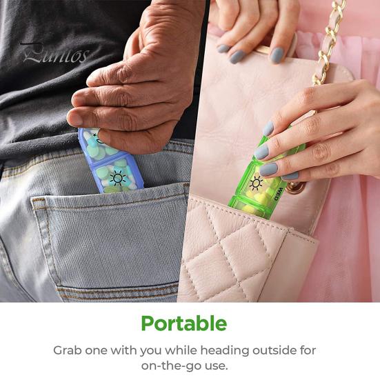 Разделенная аптечка, органайзер для таблеток на 7 дней, большая вместимость, несколько отделений, еженедельный контейнер для таблеток без содержания бисфенола-А