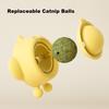 Натуральный шарик для облизывания кошек, вращающийся шарик для еды с кошачьей мятой, болюс для чистки зубов, клейкая зубная паста для моляров для кошек с крышкой