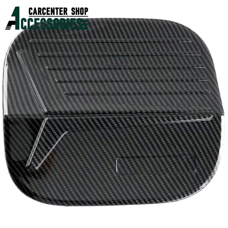 ABS Carbon Fiber Black fuel filler tank door Cover Gas Cap Sticker Fit For Honda Civic 11th Gen -