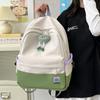 Student Schoolbag Female Large Capacity Backpack Color Block Girls Backpack