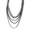 [R5285] — Дизайнерское колье «Choréographie», черное — 104 см, 4 ряда