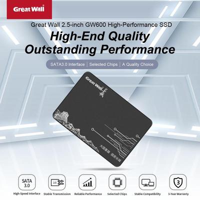 Встроенный жесткий диск GreatWall GW600 SATA3.0 2,5-дюймовый 128 ГБ/256 ГБ/512 ГБ/1 ТБ/2 ТБ/4 ТБ SSD