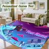 Crystal Velvet Square Rug Custom NameRocket League Pattern Non Slip Home Floor Decor Rug