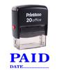 Printtoo Rubber Stamp Office Stationary PAID Self Inking Custom Stamp-Black