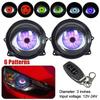 3 Inch Car Devil Eyes Lens Lights 12-36V Demon Red Eye Dynamic Headlight Assembly With Remote Control Auto Retrofit Accessorie