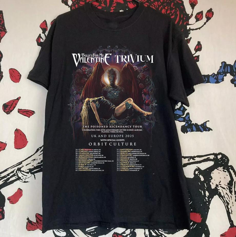 Футболка Bullet for my Valentine Европейский тур С Trivium Размер S-5XL Унисекс