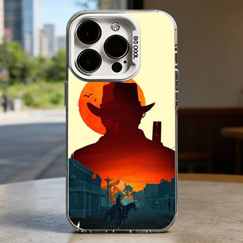 Красный Жесткий Чехол для Телефона Red D-Dead R-Redemption для IPhone 16 15 14 13 12 11 Pro Max Plus16E X XR XS Max ударопрочный Полное Покрытие