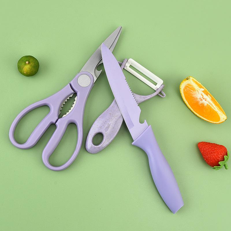 Набор ножей из нержавеющей стали случайного цвета из пяти предметов, кухонный нож