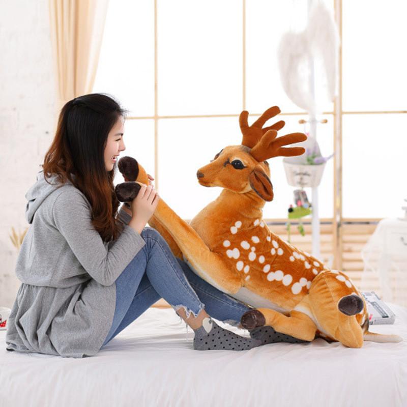 Cute Cartoon Spotted Deer Plush Toy Perfect For Creative Gift And Home Decor