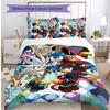 Sonic Pattern Printed 3PCS Bedding Set, Soft Skin-Friendly Washable Duvet Cover & Pillowcases Set