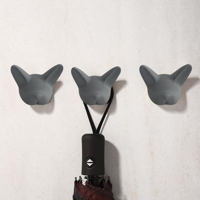 Настенный крючок Французский бульдог 3D Голова бульдога Крючок для одежды Декоративная ключница Настенный крючок для собаки для прихожей спальни