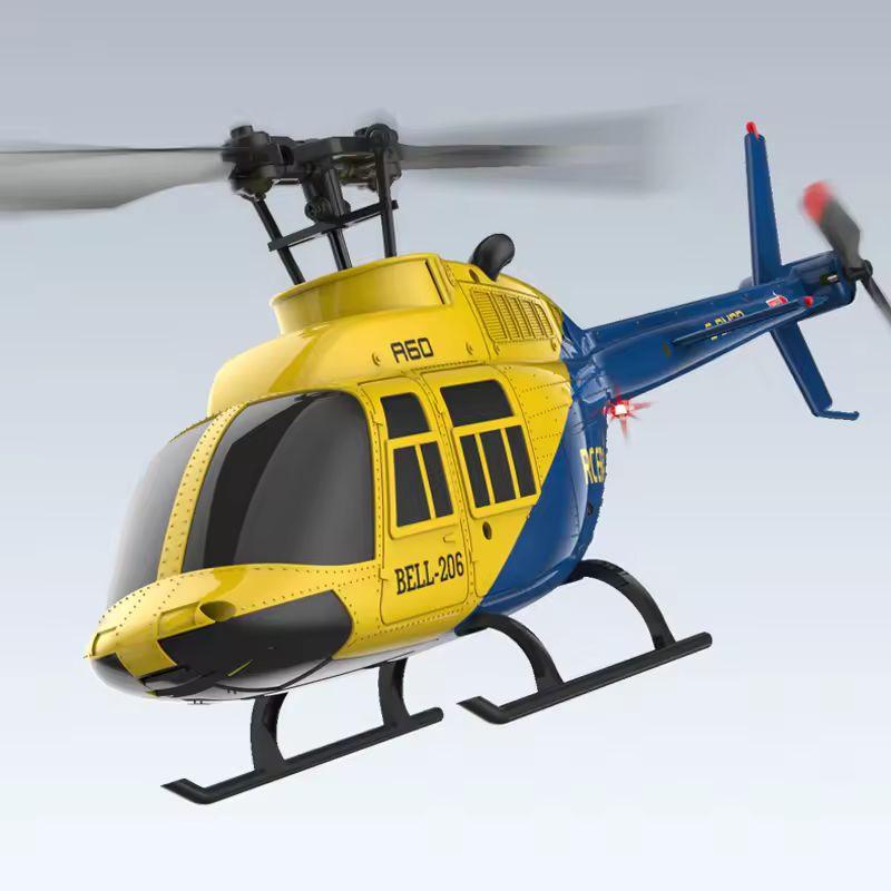 A60 Радиоуправляемый Самолет Вертолет 2.4г 6-Осевой Гироскоп 6-канальный Удержание Высоты Оптический Поток Колокольчик 206 Мини Вертолет с Дистанционным Управлением Игрушки Для