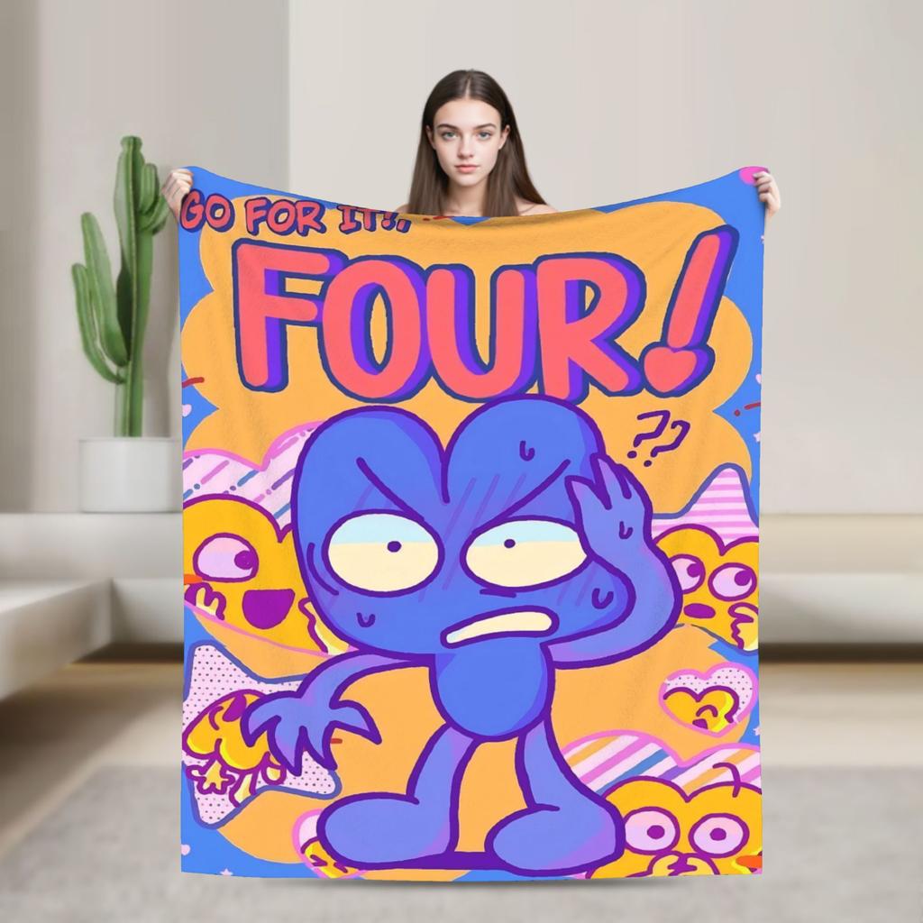 Cute Fan BFDI Animated Blankets Wool Funny Warm Throw Blanket for Chair Covering Sofa Autumn/Winter