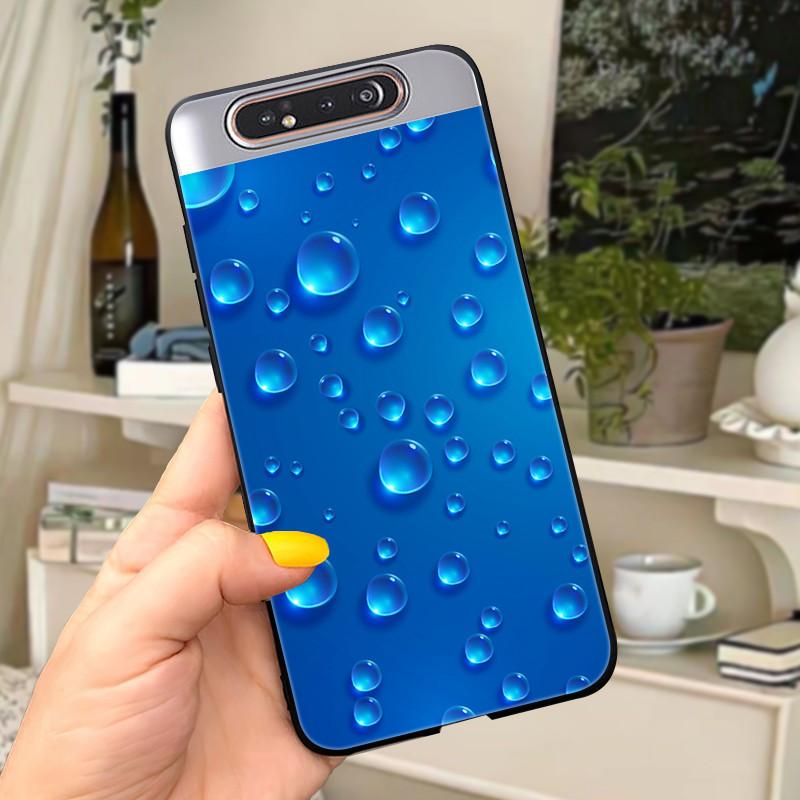 Case For Samsung A80 Case Soft Silicone Cartoon Back Cover For Samsung Galaxy A80 GalaxyA80 A 80 A805 Fundas shell Black coque