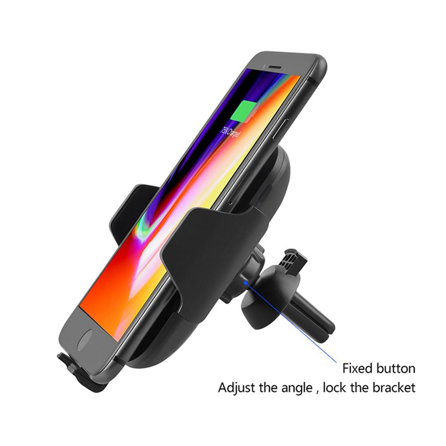 Car Wireless Charger Infrared Sensor Fast Charging Air Vent Mount Phone Holder