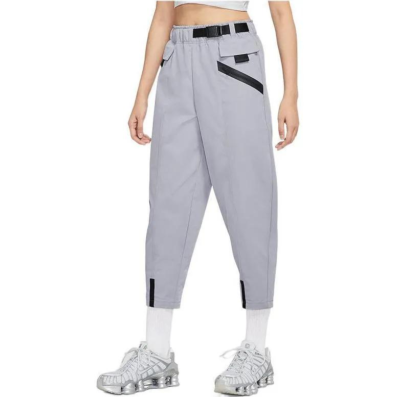 Nike Casual Pants Women's Gray Moderate Straight Fit Pants (Unisex) Casual Pants DD4617 521