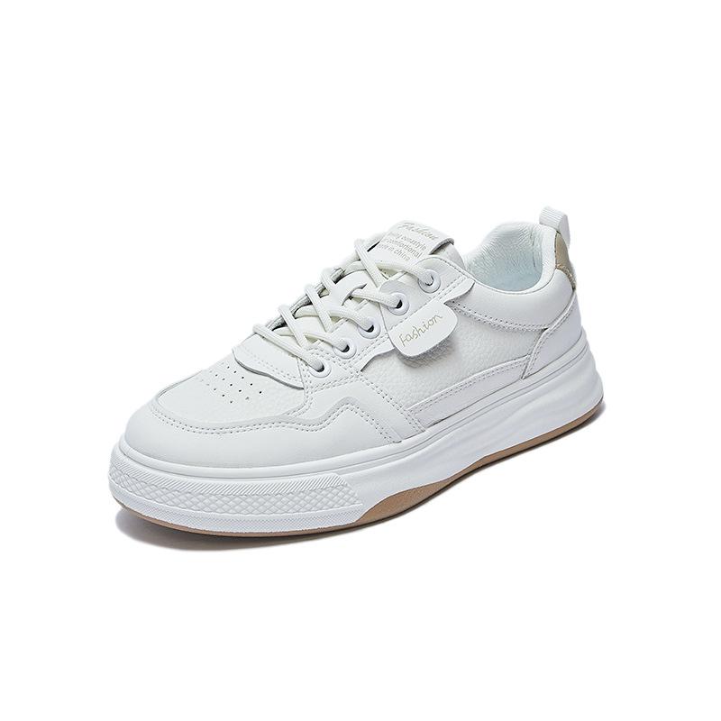 Spring White Shoes New Style of Female Students' Thick-soled High-rise Sports Shoes Casual Street Shot