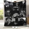 Ким Тхэ Хён V Kpop B-BTS Фланелевое одеяло, Ультрамягкий теплый плюшевый плед для дома, спальни, кровати, дивана, офиса, кемпинга, пикника