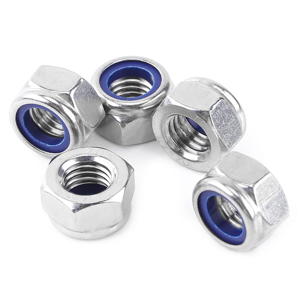 165 шт. Набор контргаек из нейлона SS304 из нержавеющей стали M3 M4 M5 M6 M8 M10 M12