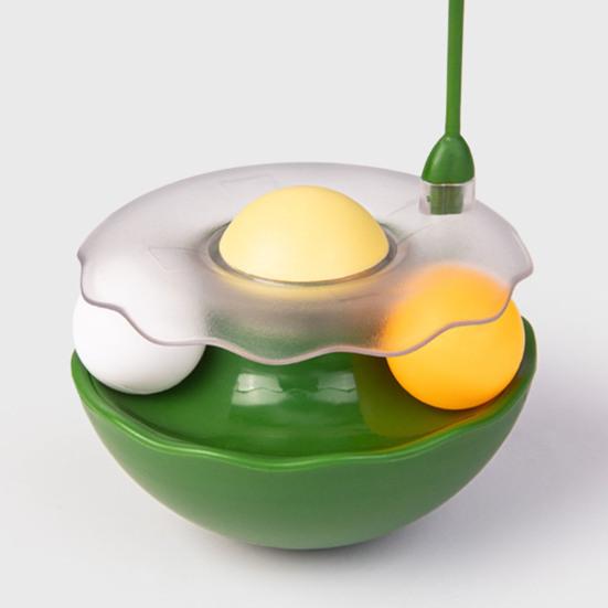 Interactive Cat Feather Toy Automatic Cat Toy Catnip Ball Feather Toy with Track Balls Bells for Indoor Cats Exercise Entertainment