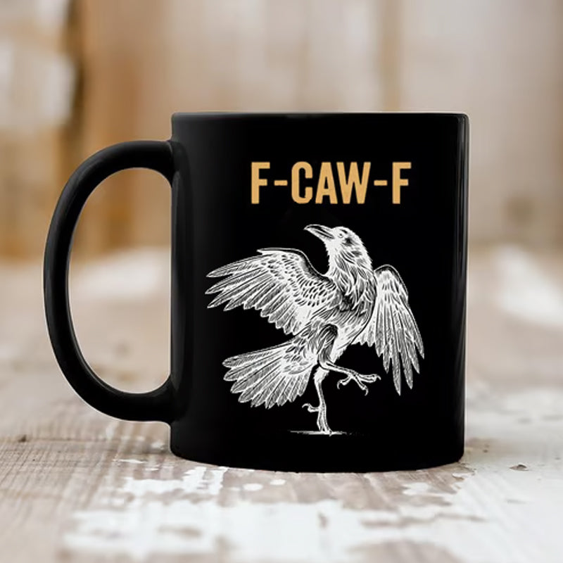 Забавная F-Caw-F Курица FCAWF Мерч Кружка Милая Кофейная Чашка Новинка Петух Кофейные Кружки Для Женщин Мужчин Дом Работа День Рождения Вечеринка