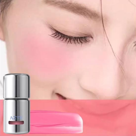 5ML Women Liquid Blush with Sponge Head Waterproof Sweat-Proof Long-Lasting Natural Lightweight Matte Nude Pink Orange Makeup Blusher
