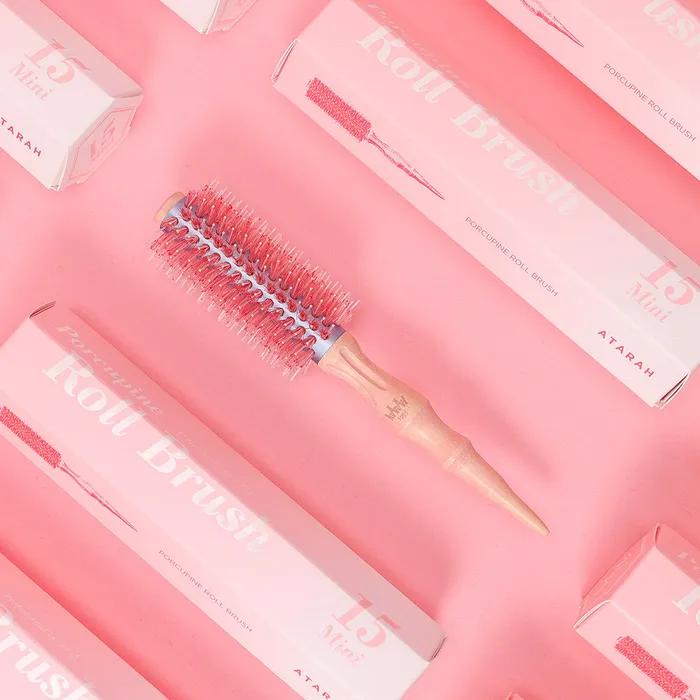 Атара Вишневый цвет Мини Роллбит Кинг Ролл Донмо Щетка для волос для завивки