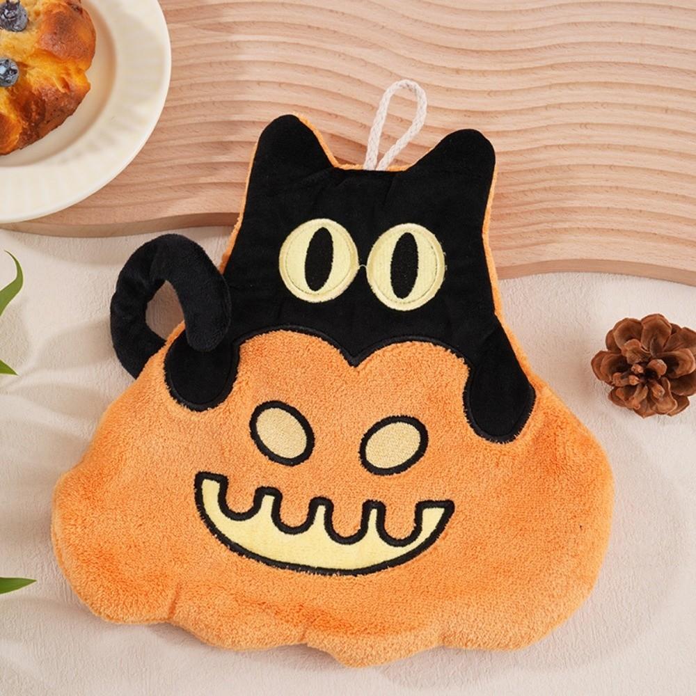 Coral Fleece Pumpkin Hand Towels Ultra Absorbent Ghost Pirate Towel Party Decorations