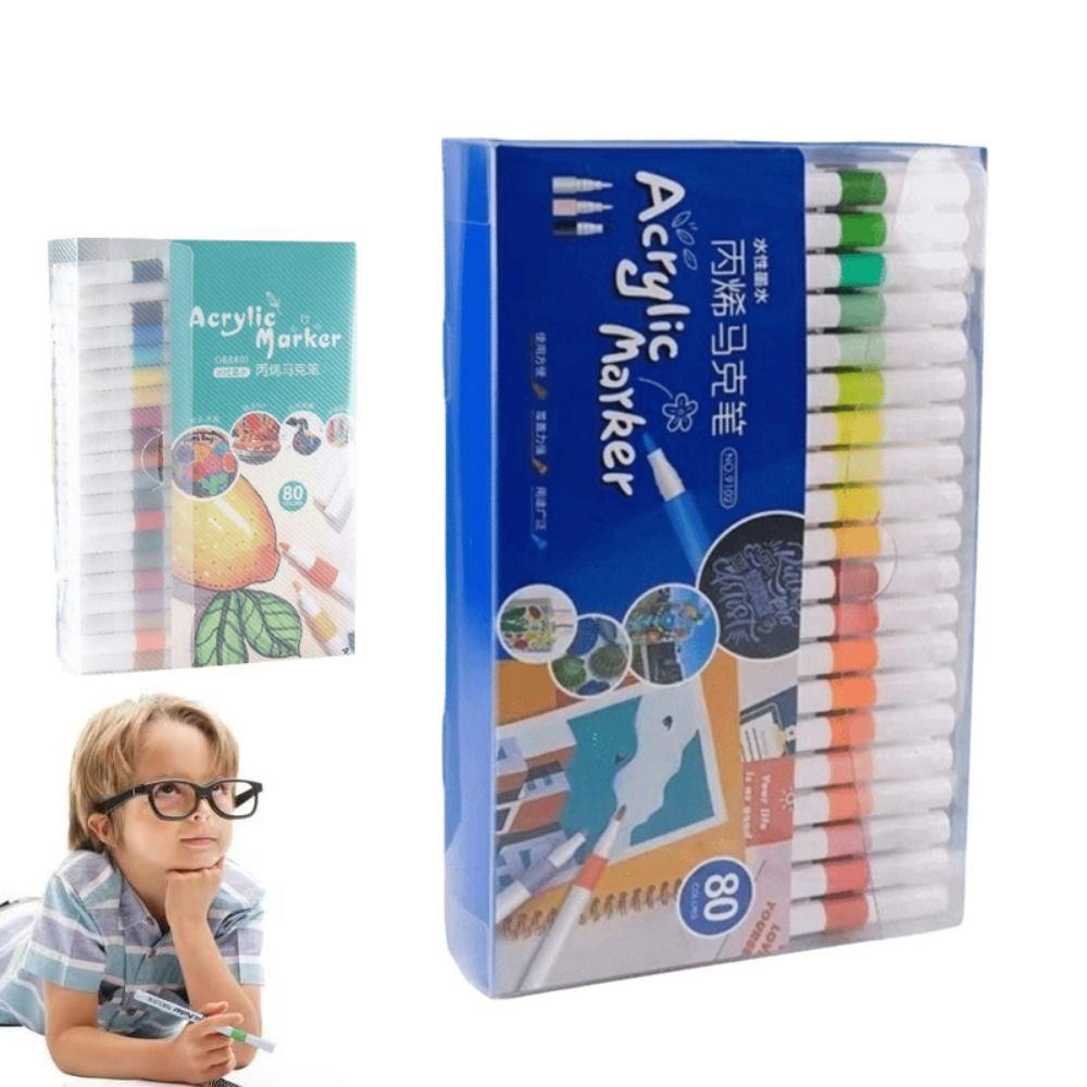 Soft Tip Acrylic Marker Pen Set Fine Nib Child Painting Graffiti Pens  Drawing Sketching