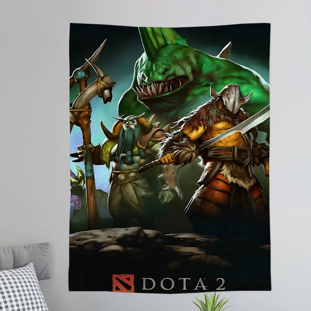 Гобелен с персонажами DOTA 2 Настенное панно для дома Хиппи бохо украшение Гадание Настенное украшение Декор для дома